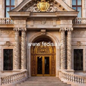 Stylish Hotel Exterior Elevation for Resorts No-6195