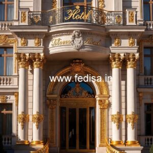 Luxury Hotel Entrance Elevation Design Ideas No-6423