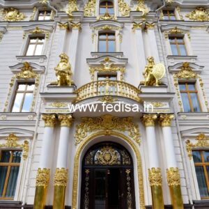Luxury Hotel Front Elevation with Lighting No-6441