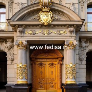 Elegant Hotel Elevation Design with Luxury Appeal No-6463
