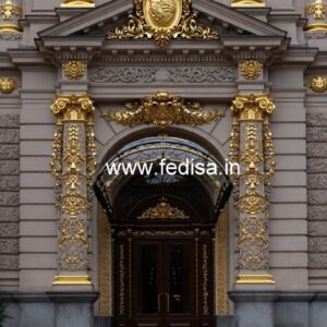 Luxury Hotel Elevation with Decorative Facade No-6467