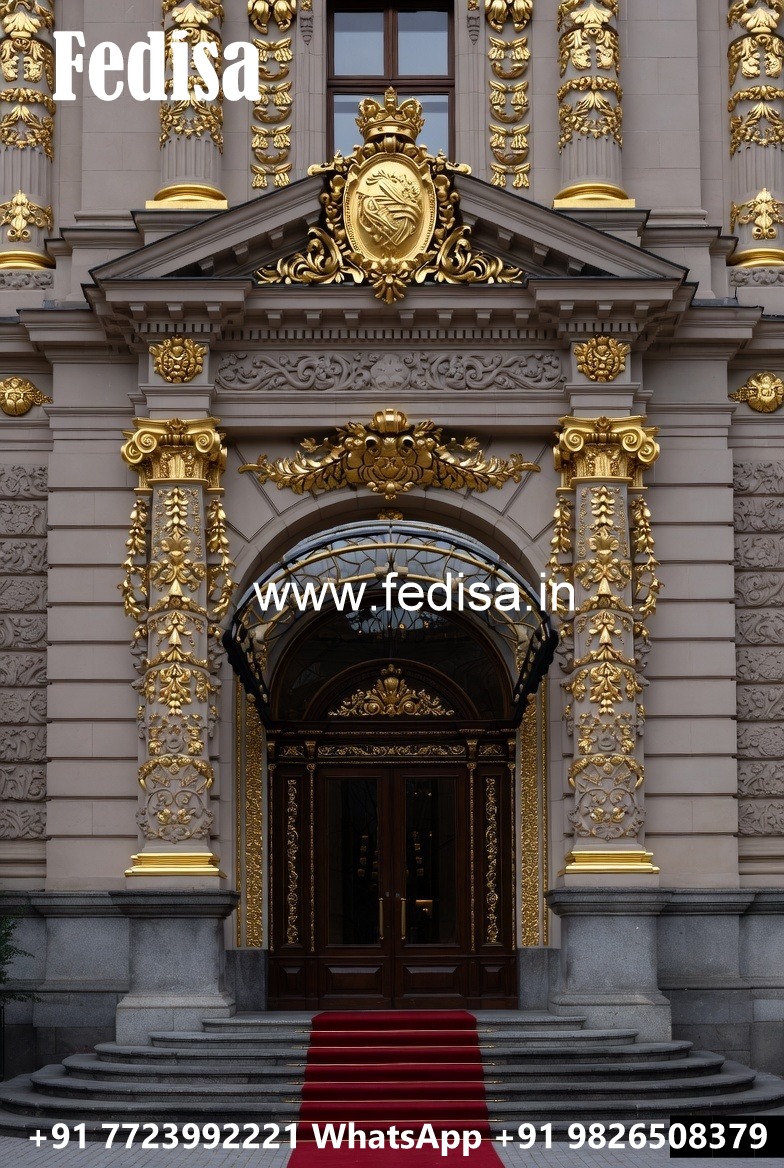 Luxury Hotel Elevation with Decorative Facade No-6467