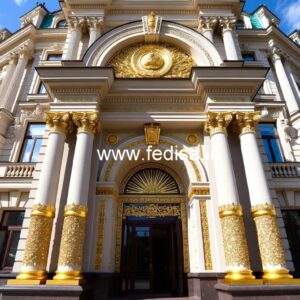Elegant Luxury Resort Front View Design No-6485