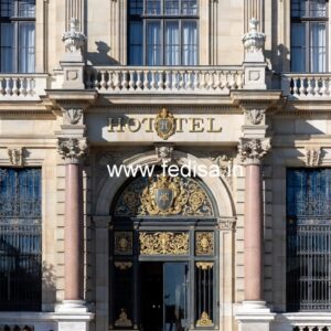 Stylish Luxury Resort Front Elevation No-6499