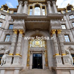 Modern Luxury Hotel Facade with LED Effects No-6533