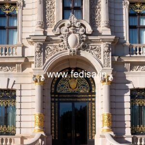 Hotel Main Gate Design with Elegant Lighting No-6614