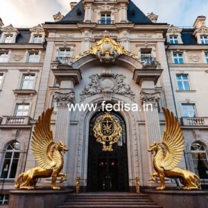 Hotel Main Entrance Gate Design with Decorative Panels No-6637