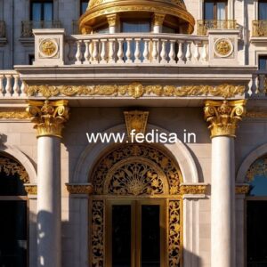 Hotel Exterior Gate Design with Premium Materials No-6647