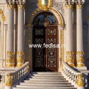 Hotel Entrance Gate Design with Artistic Patterns No-6654