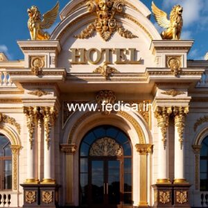 Grand Hotel Entrance Design with Elegant Gates No-6663