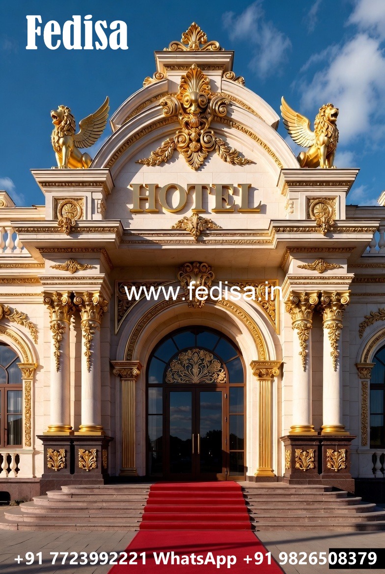 Grand Hotel Entrance Design with Elegant Gates No-6663