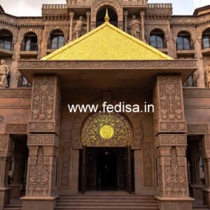 Elegant Hotel Main Gate Design with Artistic Finish No-6674