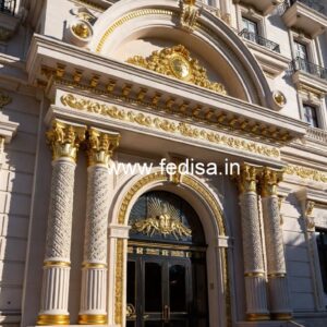 Luxury Hotel Front Gate Design with Glass Panels No-6689