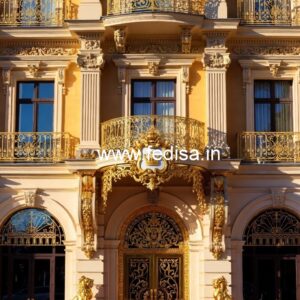 Beautiful Hotel Front View Elevation Design No-6714