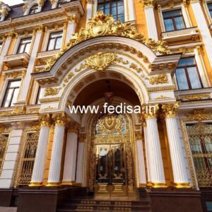 Hotel Exterior Elevation Design with Contemporary Appeal No-6715
