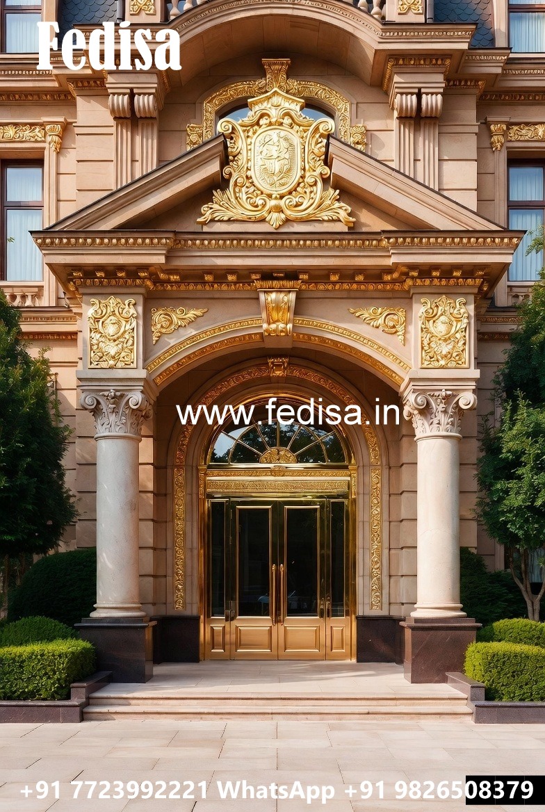 Stylish Hotel Elevation Design with LED Lighting No-6722