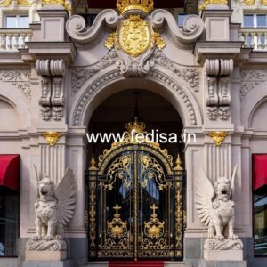 Grand Hotel Elevation Design with Elegant Detailing No-6724