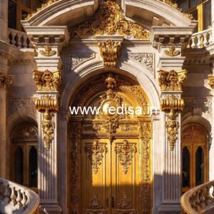 Hotel Elevation Design with Artistic Architecture No-6732