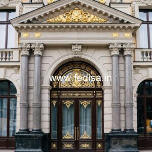 Modern Hotel Elevation Design with Marble Finish No-6734