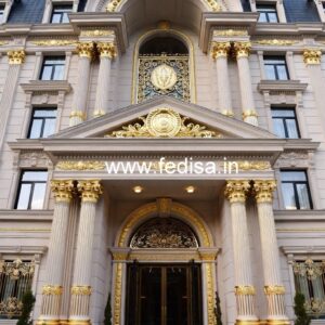 Grand Luxury Hotel Front Elevation Design No-6745