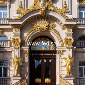 Hotel Exterior Front Design with Luxury Appeal No-6756