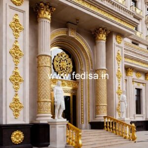 Hotel Elevation Design with Elegant Entrance No-6758