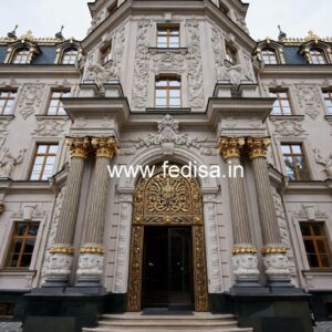 Hotel Elevation Design with Modern Window Style No-6764