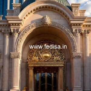 Hotel Elevation Design with Luxury Architectural Features No-6780