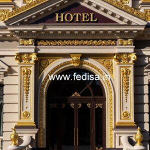 Contemporary Hotel Building Elevation Design No-6783