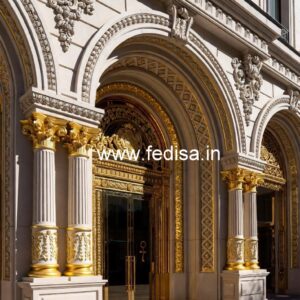 Luxury Resort Elevation Design with Elegant Facade No-6786
