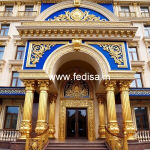 Hotel Front Elevation Design No-6803