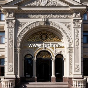 Modern Hotel Facade Design with Luxury Style No-7031