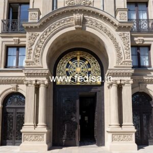 Luxury Hotel Front Elevation with Lighting No-7041