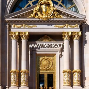 Luxury Hotel Front Design with Glass Panels No-7048