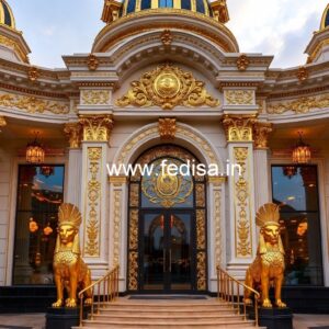 Elegant Luxury Hotel Front View Design No-7053