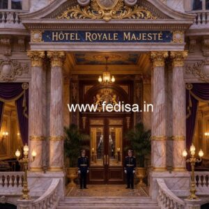 Contemporary Hotel Front Elevation Luxury No-7057