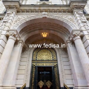 Luxury Hotel Elevation Design with Marble Texture No-7121