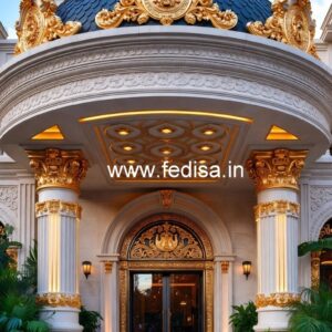 Contemporary Luxury Hotel Elevation with Glass No-7136