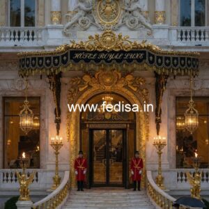 Luxury Hotel Elevation with Modern Texture No-7146