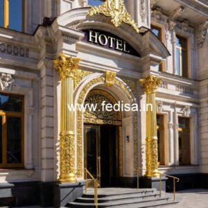 Elegant Hotel Main Gate Design for Premium Properties No-7203