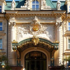 Stylish Hotel Front Gate Design for Luxury Hotels No-7205