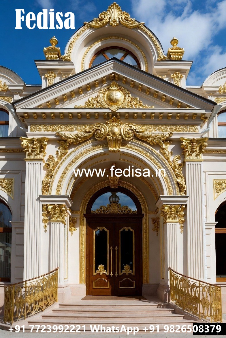 Hotel Entrance Gate Design with Brass and Glass Finish No-7210