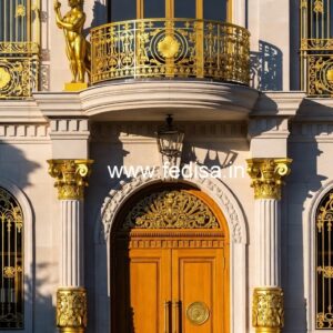 Modern Resort Entrance Gate Design for Luxury Stay No-7264