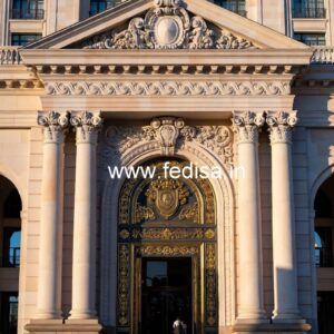 Luxury Hotel Entrance Gate Design with Golden Finish No-7270
