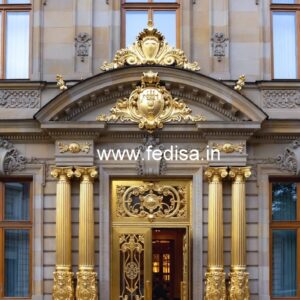 Modern Luxury Hotel Exterior Gate Design No-7283