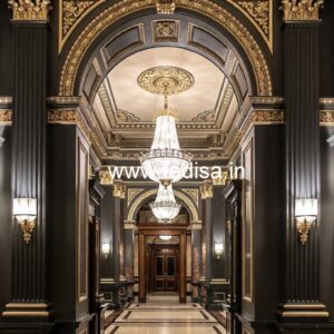 Luxury Hotel Front Gate Design with Glass Panels