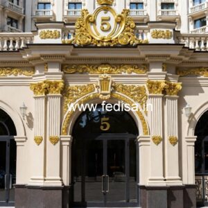 Hotel Elevation Design with Modern Balcony Style No-7329