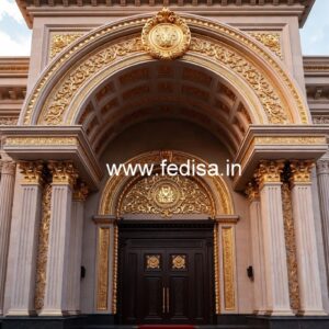 Hotel Exterior Elevation Design with Premium Lighting No-7336