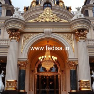 Grand Luxury Hotel Front Elevation Design No-7345