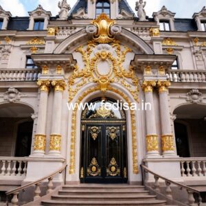 Hotel Front Exterior Design with Artistic Touch No-7371